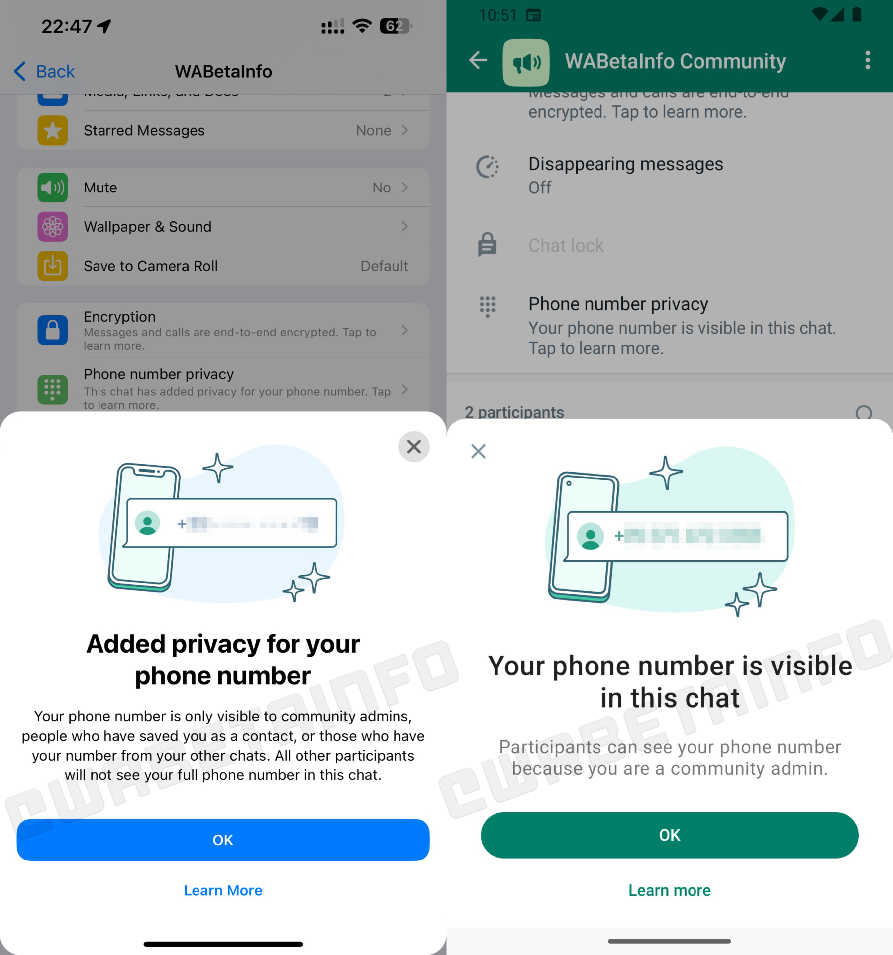 Phone number privacy feature introduced for WhatsApp communities