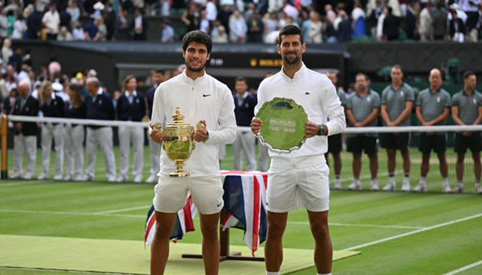 Spain's Carlos Alvarez won the Wimbledon title by defeating Novak Djokovic