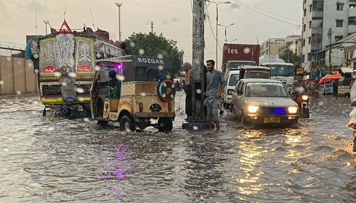 The second spell of monsoon in Karachi, how much rain fell where?