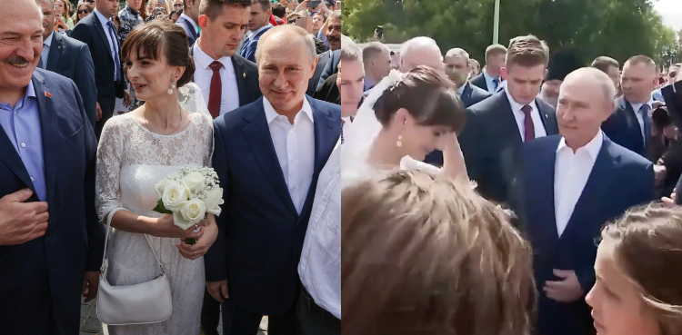 The video of the bride with Putin went viral on social media