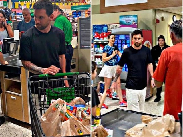 Video of Lionel Messi grocery shopping with his family goes viral