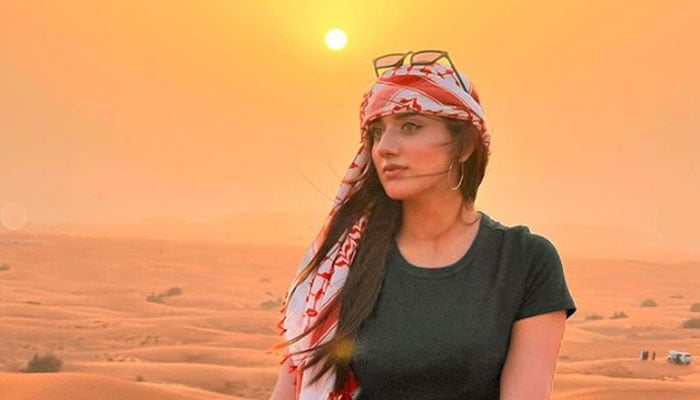 Jannat Mirza described her day at Dubai's swimming pool as relaxing Photo courtesy of Instagram