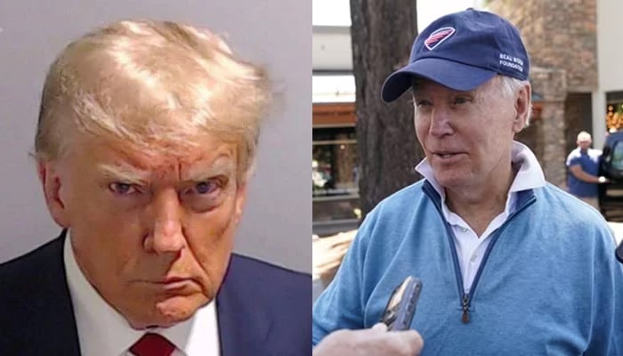Joe Biden's reaction to Donald Trump's prison photo Photo courtesy of American Media