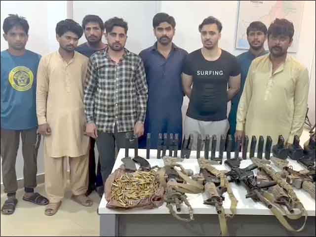 Lahore;  A cache of weapons was recovered from the suspicious car, the accused were arrested