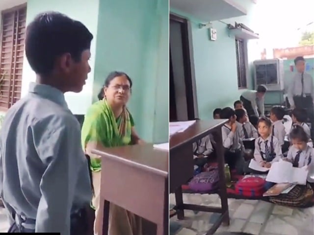 Hindutva rule in India;  The teacher slapped the Hindu student and the Muslim child