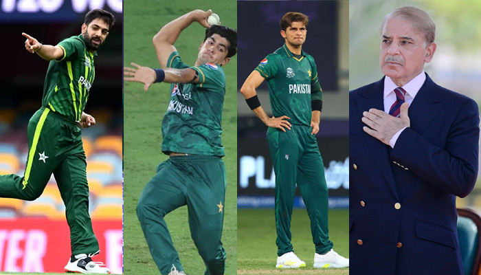 Shahbaz Sharif described Shaheen, Haris and Naseem as the best bowling attack in the world