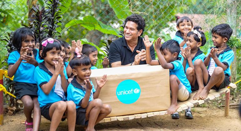 ‘Master Blaster’ Sachin Tendulkar bats for children’s education, nutrition