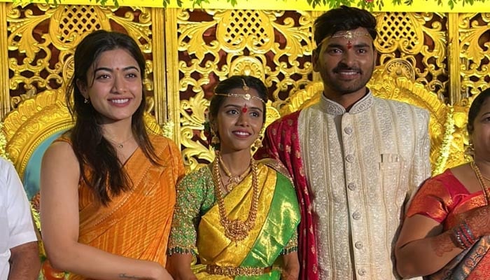 Rashmika Mandana attends her assistant's wedding, photos go viral Rashmika Mandana attends her assistant's wedding, photos go viral