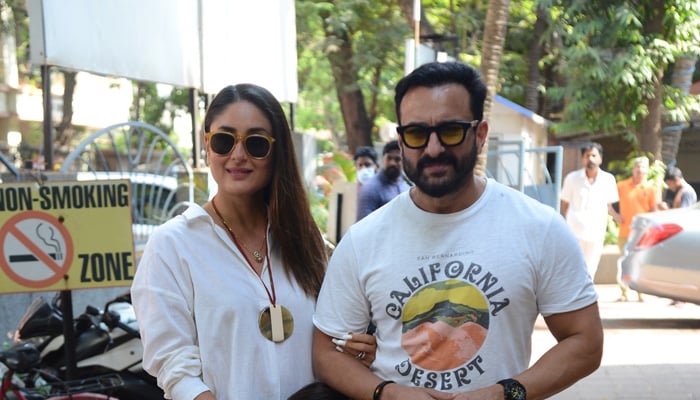 Happy to be 10 years younger than Saif Ali Khan: Kareena Kapoor Kareena Kapoor and Saif Ali Khan -- File photo