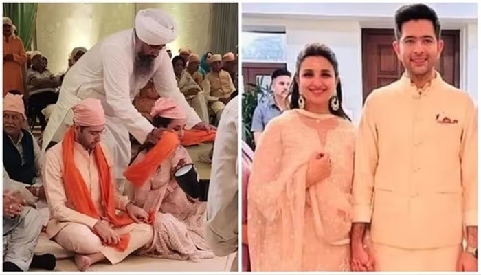 Parineeti Chopra and Raghav Chadha perform religious rituals before their wedding File photo