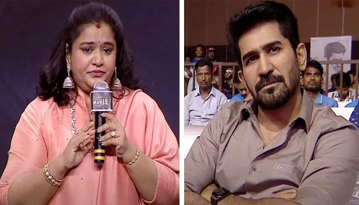 Vijay Antony's wife gets emotional at daughter's funeral Vijay Antony's wife gets emotional at daughter's funeral