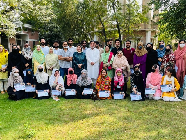 A two-day training workshop at Peshawar University under the supervision of renowned photographer Nasir Rauf