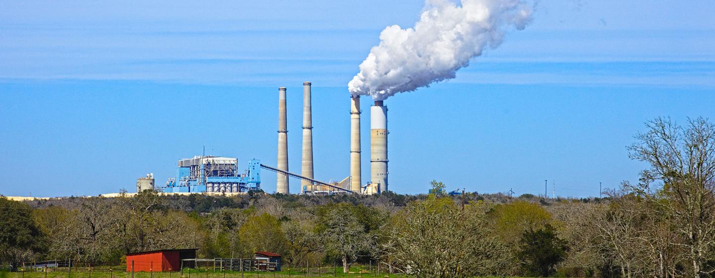 A coal power plant in Texas, USA. A coal power plant in Texas, USA.