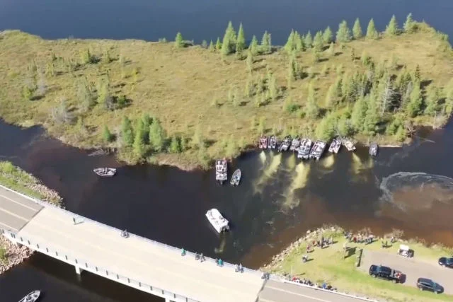 Every year the island is pushed back with the help of boats