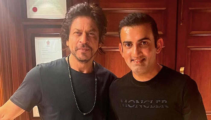 Gautam Gambhir meets Shah Rukh Khan