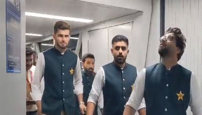 ICC World Cup, Pakistan team reached Indian city of Hyderabad