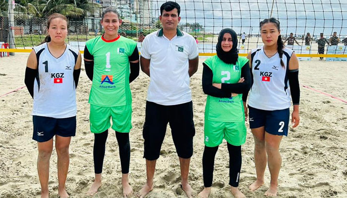 Pakistan women's beach volleyball team won the first international match