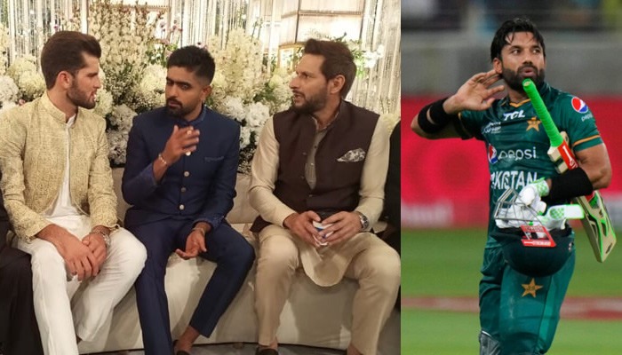 Shahid Afridi's question to Babar about Mohammad Rizwan on the stage of Shaheen's wedding