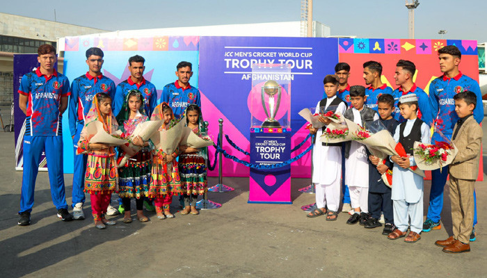 The World Cup trophy was delivered to Afghanistan