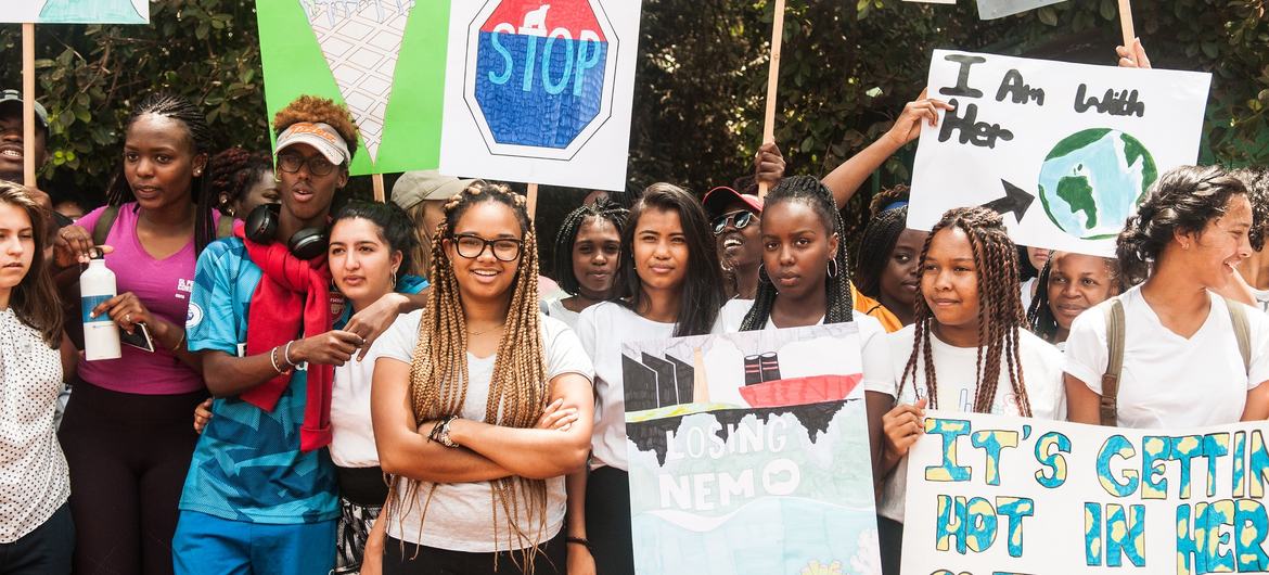 Youth gather in Karura forest, Nairobi, in solidarity with the global climate youth marches in March 2019. Youth gather in Karura forest, Nairobi, in solidarity with the global climate youth marches in March 2019.