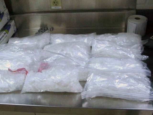 Crystal ice worth Rs 30 crore was seized at Karachi Airport Customs Drug Enforcement Cell staff checked on suspicion and found crystal ice, officials said. Photo: File