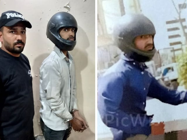 Karachi, the accused who committed immoral acts in front of female students was arrested