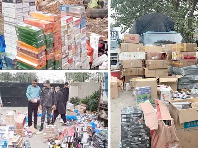 Operation against smugglers, 9 trucks full of goods worth crores were caught