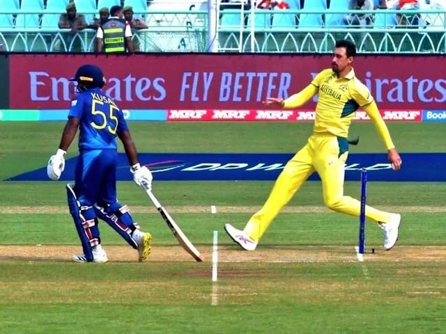 Brilliant sportsmanship, Mitchell Starc not 'minked' Kosal Perera twice Photo: Social Media