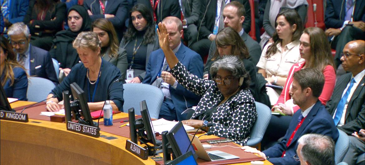 US vetoes the Brazilian-led draft resolution on the Israel-Gaza crisis.