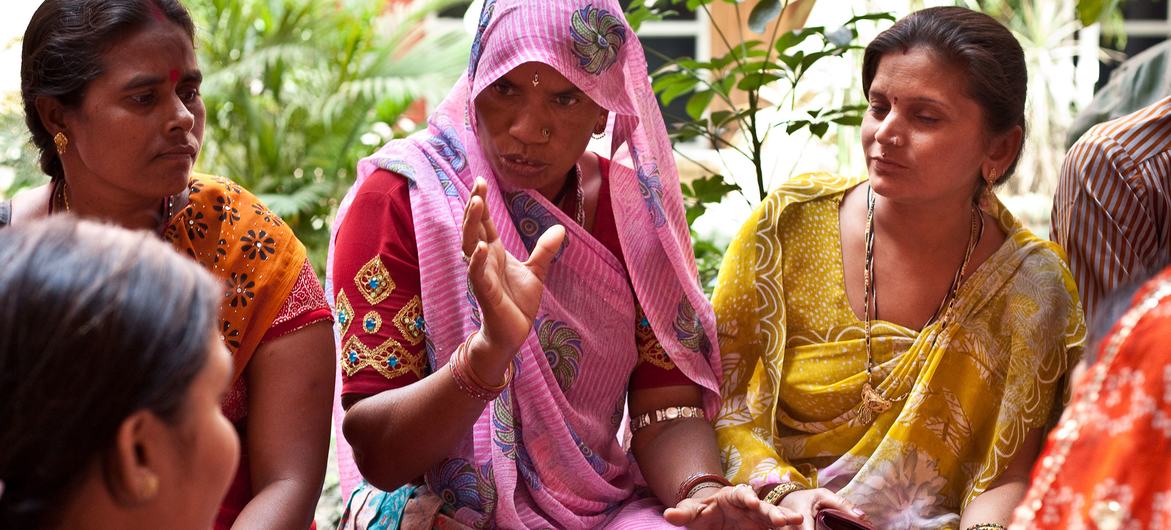 Elected women representatives from across India gather at a leadership event supported by UN Women. 