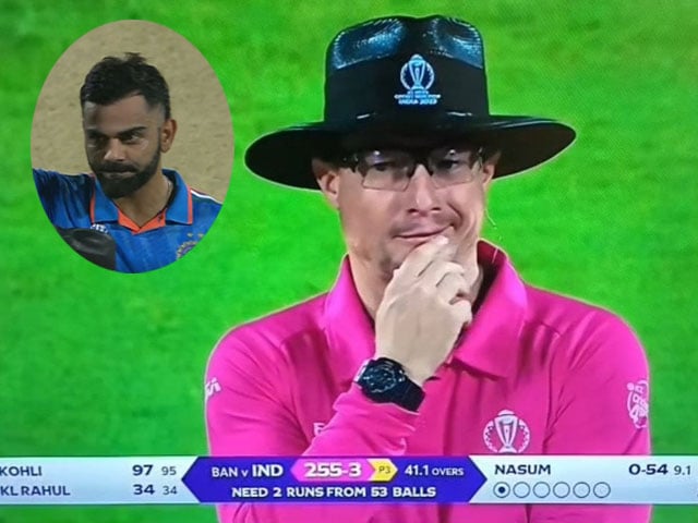 For Kohli's century, the umpire blew the rolls