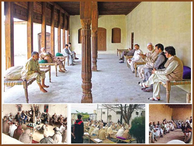 Houses... Public assemblies of Pakhtuns are also becoming deserted