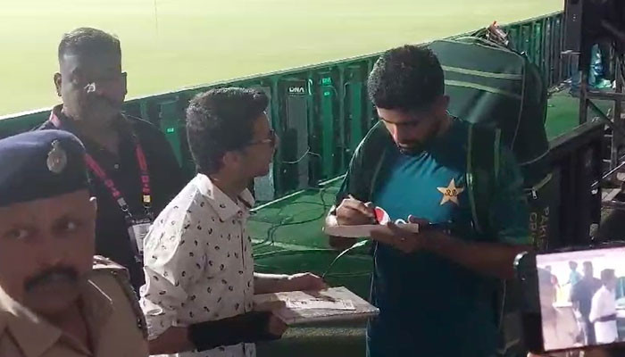 Indian cricket fans took selfies with Babar Azam