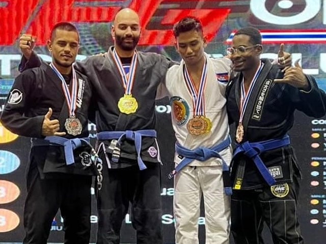 Pakistan's Jameel Rizvi won the gold medal in the World Jujitsu Championship