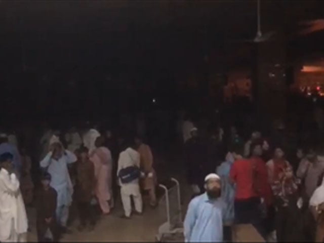 Power breakdown at Karachi International Airport