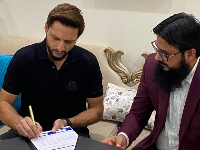 Shahid Afridi went to Durban as the brand ambassador of the Emirates Tapball League