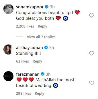 Sonam Kapoor and other artists congratulate Mahira Khan on her wedding