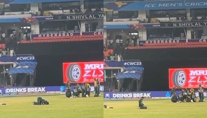 The video of Rizwan praying in the ground in the match against Netherlands went viral