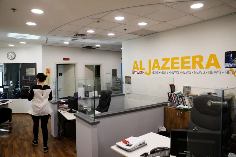 coverage of the attack on Gaza;  Israel has stepped up its efforts to shut down the "Al Jazeera" news channel