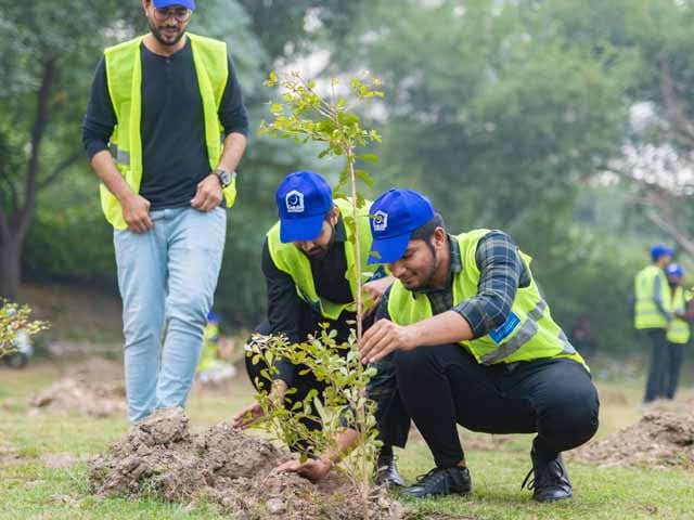 Smog Free Lahore;  Al-Khidmat planted 10,000 saplings in the name of Palestinian martyrs