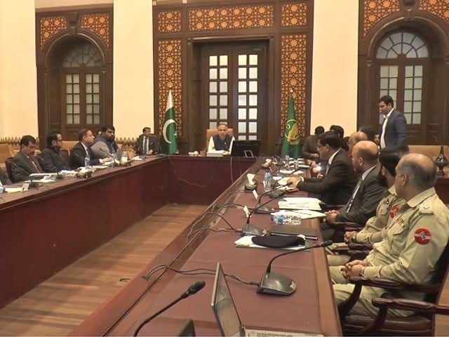 Working group for artificial rain established in Lahore, military representatives included Provincial and federal government representatives participated in the meeting: Photo: Express News