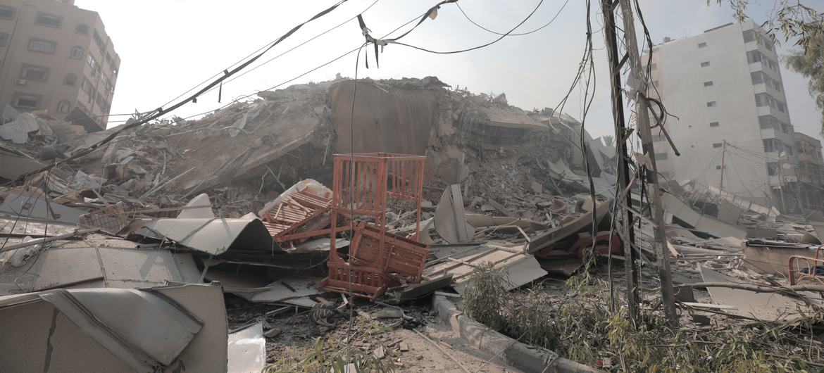 A street in Gaza on 8 October 2023. (file) A street in Gaza on 8 October 2023. (file)