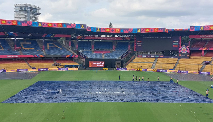 Rain during New Zealand cricket team's practice session in Bengaluru