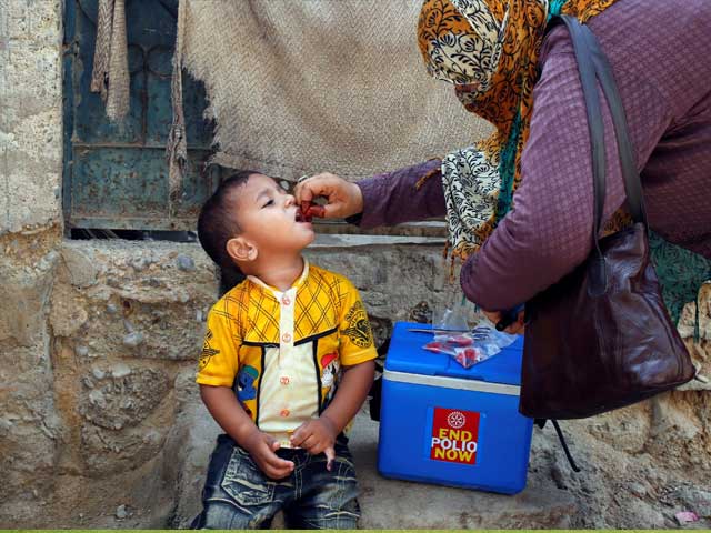 Terrorists fired on polio team in KP, policeman martyred