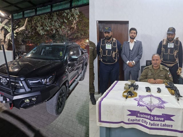 Three persons were arrested for displaying illegal weapons in a double cabin vehicle