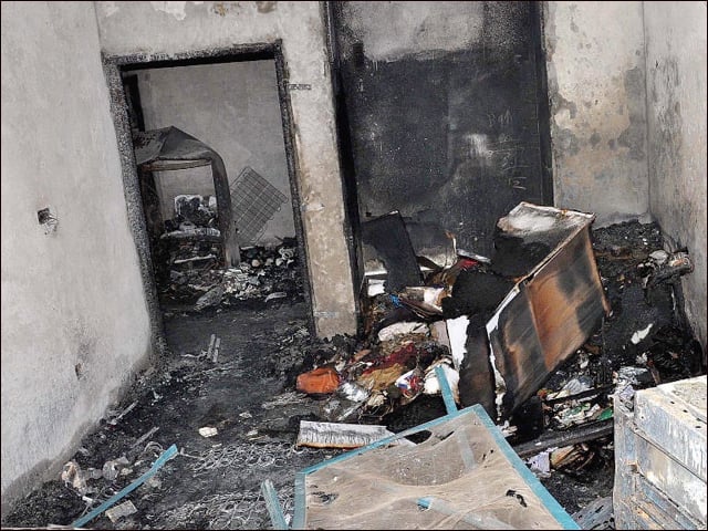 Nowshera;  Gas explosion in the house, 8 people including women were burnt