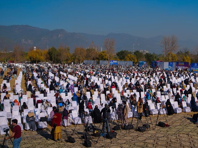 Entry test in Islamabad under Al-Khidmat Banu Qual programme, participation of thousands of students