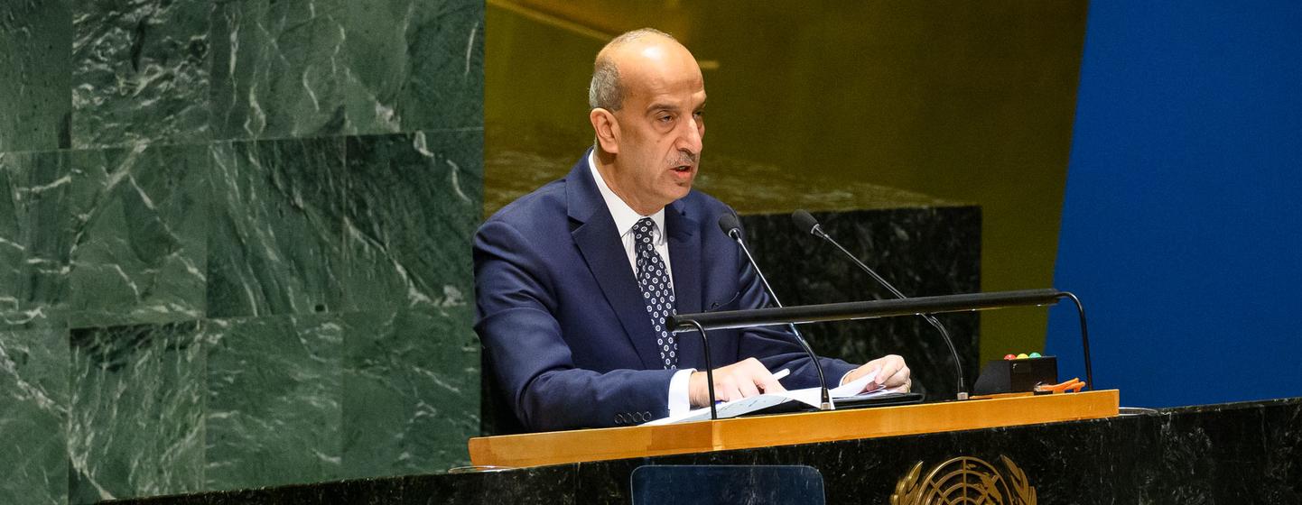 Ambassador Osama Mahmoud Abdelkhalek of Egypt addresses the resumed 10th Emergency Special Session meeting on the situation in the Occupied Palestinian Territory.