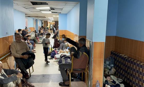 UN workers delivering aid to Gaza hospital describe ‘bloodbath’ in overflowing emergency department