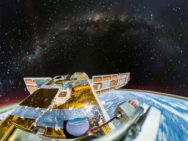 A stunning picture of the world captured by a 360-degree camera sent into space